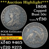 ***Auction Highlight*** 1808 Capped Bust Half Dollar 50c Grades vf++ (fc)