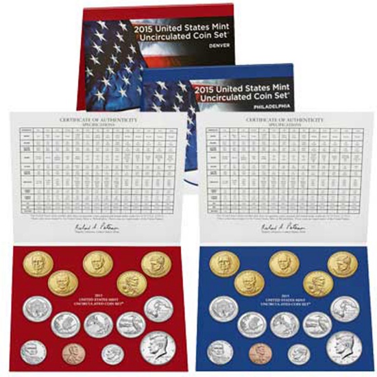 2015 United States Mint Uncirculated 28-Coin Set
