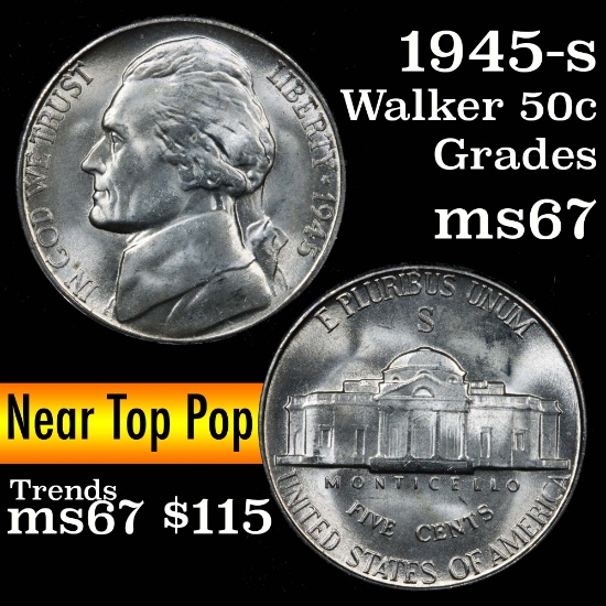 1945-s Jefferson Nickel 5c Grades GEM++ Unc