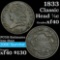 1833 Classic Head half cent 1/2c Grades xf