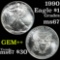 1990 Silver Eagle Dollar $1 Grades GEM++ Unc