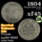 1804 Draped Bust Half Cent 1/2c Grades xf+ (fc)