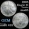 1995 Silver Eagle Dollar $1 Grades GEM Unc