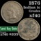 1876 Indian Cent 1c Grades xf (fc)