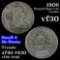 1806 Small 6, no stems Draped Bust Half Cent 1/2c Grades vf++ (fc)