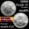 1999 Silver Eagle Dollar $1 Grades ms69