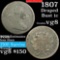 1807 Draped Bust Large Cent 1c Grades vg, very good