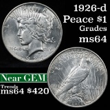 1926-d Peace Dollar $1 Grades Choice Unc (fc)