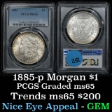 PCGS 1885-p Morgan Dollar $1 Graded ms65 By PCGS