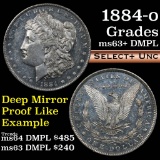 1884-o Morgan Dollar $1 Grades Select Unc+ DMPL (fc)