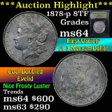 ***Auction Highlight*** 1878-p 8TF Morgan Dollar $1 Graded Choice Unc By USCG (fc)