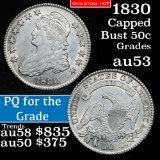 1830 o-107 'Small o' Capped Bust Half Dollar 50c Grades Select AU (fc)