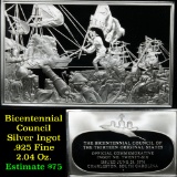 Bicentennial Council Ingot #26, British Attack Repulsed At Charleston - 1.84 oz sterling silver