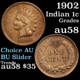 1902 Indian Cent 1c Grades Choice AU/BU Slider