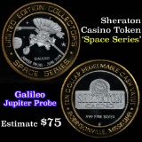 1991 Sheraton, Jupiter Probe, .6 oz .999 fine silver center Casino Token