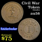 Knickerbocker currency Civil War Token Grades Choice AU/BU Slider