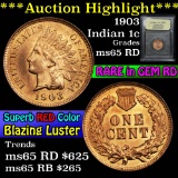 ***Auction Highlight*** 1903 Indian Cent 1c Graded GEM Unc RD By USCG (fc)