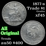 1877-s Trade Dollar $1 Grades xf+ (fc)