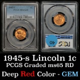 PCGS 1945-s Lincoln Cent 1c Graded ms65 RD By PCGS