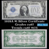 1928A $1 Blue Seal Silver certificate Grades Gem++ CU (fc)