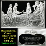 Bicentennial  13 original States Ingot #43, British Surrender At Saratoga- 1.84 oz sterling silver