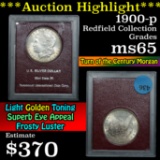 ***Auction Highlight*** REDFIELD HOARD 1900-p Morgan Dollar $1 Graded ms65 by Paramount (fc)