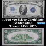1934A $10 Blue Seal Silver certificate Grades Choice AU (fc)