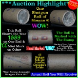 *Auction Highlight* Incredible Find, Uncirculated Morgan $1 Shotgun Roll w/1889 & cc mint ends  (fc)