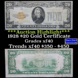 ***Auction Highlight*** 1928 $20 Gold Certificate Grades xf (fc)