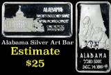 Alabama 22nd State Capitol Montgomery - 1 oz Silver Bar (.999 Pure)