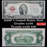 1928F $2 Red Seal United States Note Grades Choice AU/BU Slider