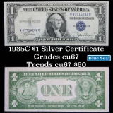 1935C $1 Blue seal Silver certificate Grades Gem++ CU