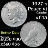 1927-s Peace Dollar $1 Grades xf+