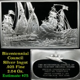 Bicentennial original States Ingot #31, Arnold Stops British From North - 1.84 oz sterling silver