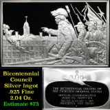 Bicentennial Council of 13 original States Ingot #36, Battle Of Princeton - 1.84 oz sterling silver