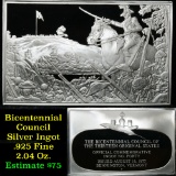Bicentennial Council of 13 original States Ingot #40, Battle Of Bennington - 1.84 oz sterling silver