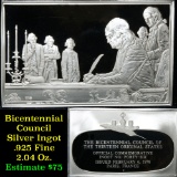 Bicentennial Council of 13 original States Ingot #46, Treaty With France - 1.84 oz sterling silver