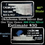 Oklahoma 46th State Capitol Oklahoma City - 1 oz Silver Bar (.999 Pure)