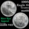 1995 Silver Eagle Dollar $1 Grades GEM+++ Unc
