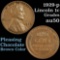 1929-p Lincoln Cent 1c Grades AU, Almost Unc