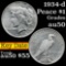 1934-d Peace Dollar $1 Grades AU, Almost Unc