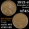 1921-s Lincoln Cent 1c Grades xf+