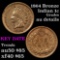 1864 Bronze Indian Cent 1c Grades AU Details