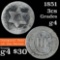 1851 3 Cent Silver 3cs Grades g, good