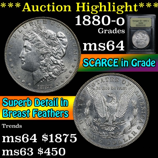 ***Auction Highlight*** 1880-o Morgan Dollar $1 Graded Choice Unc By USCG (fc)