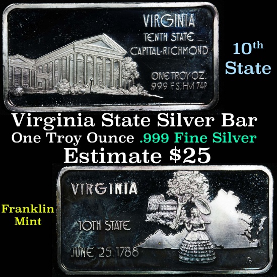 Virginia - 1 oz Silver Bar (.999 Pure)