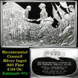 Bicentennial Council of 13 original States Ingot #52, Capture Of Vincennes - 1.84 oz sterling silver