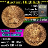 ***Auction Highlight*** 1909 Indian Cent 1c Graded GEM Unc RD By USCG (fc)