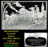 Bicentennial Council of 13 original States Ingot #60, Fall Of Charleston - 1.84 oz sterling silver