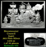 Bicentennial Council 13 orig States #57, John Paul Jones Defeats British - 1.84 oz silver